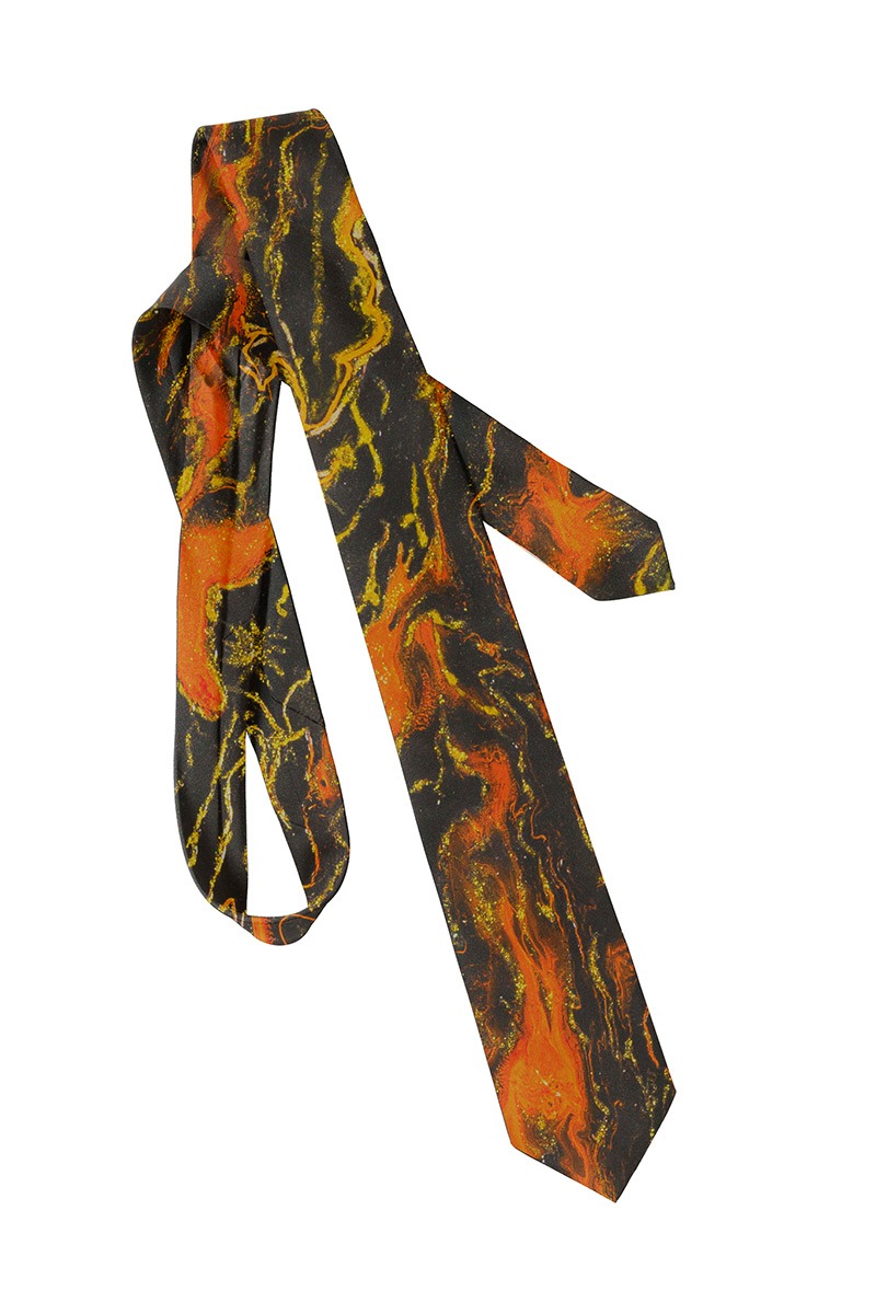 Gold River - printed on a tie