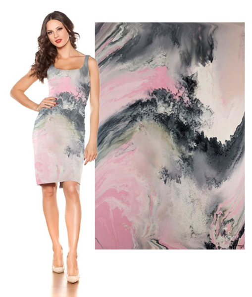 Harmonia - shown on a dress